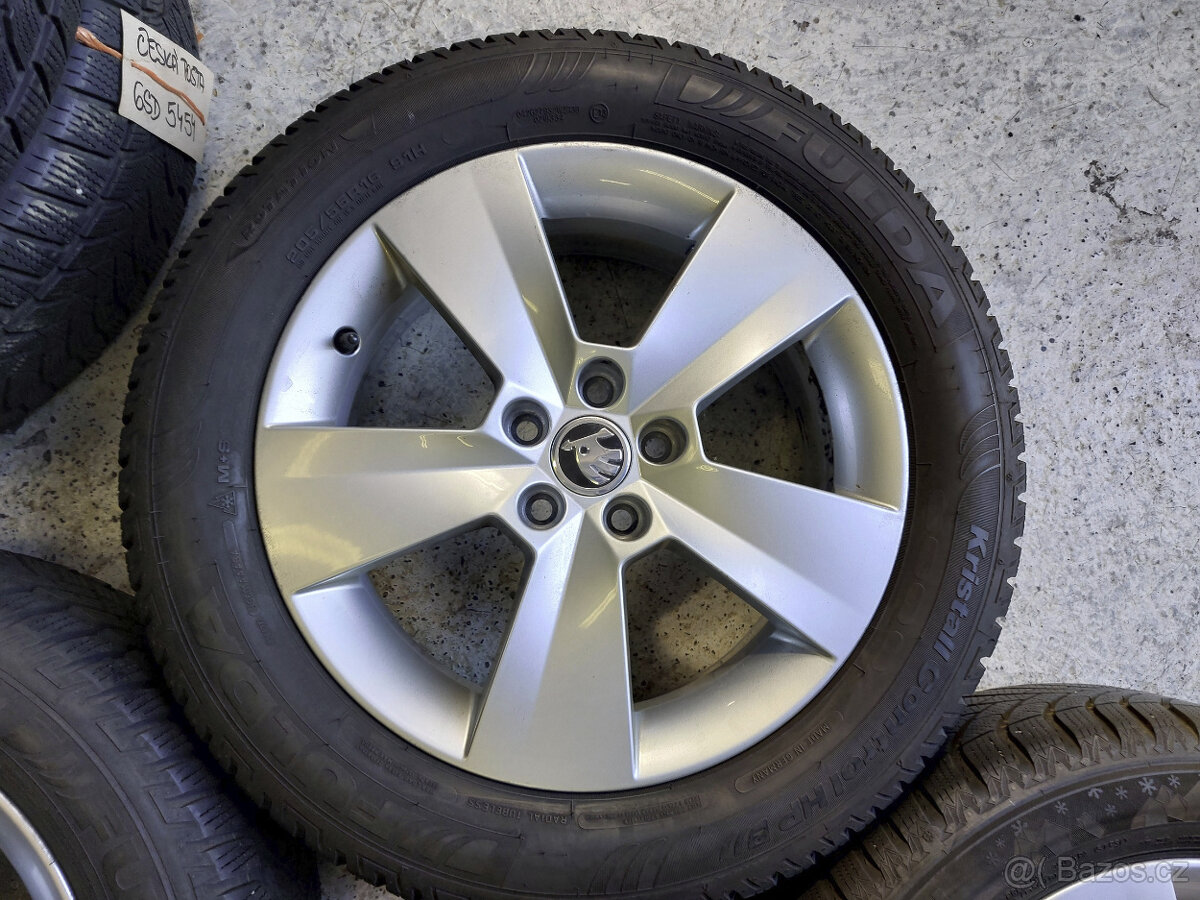 Originál alu kola 16" na Škoda Scala zimní pneu - 3