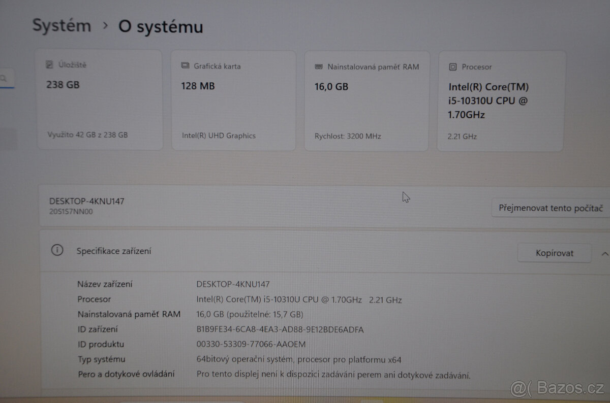 Lenovo ThinkPad T14 i5/16GB/SSD 256GB M.2/záruka - 3
