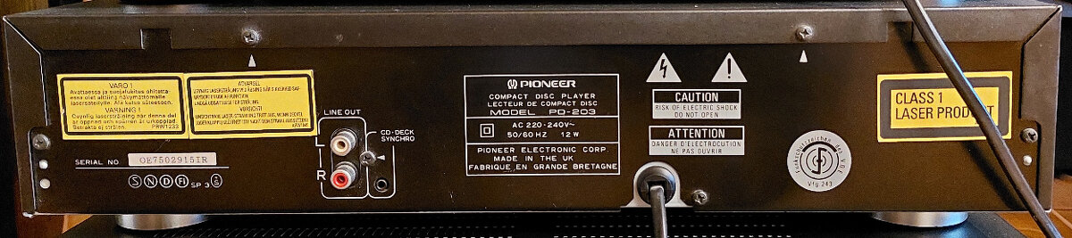 CD Player Pioneer PD-203+DO+manuál - 3