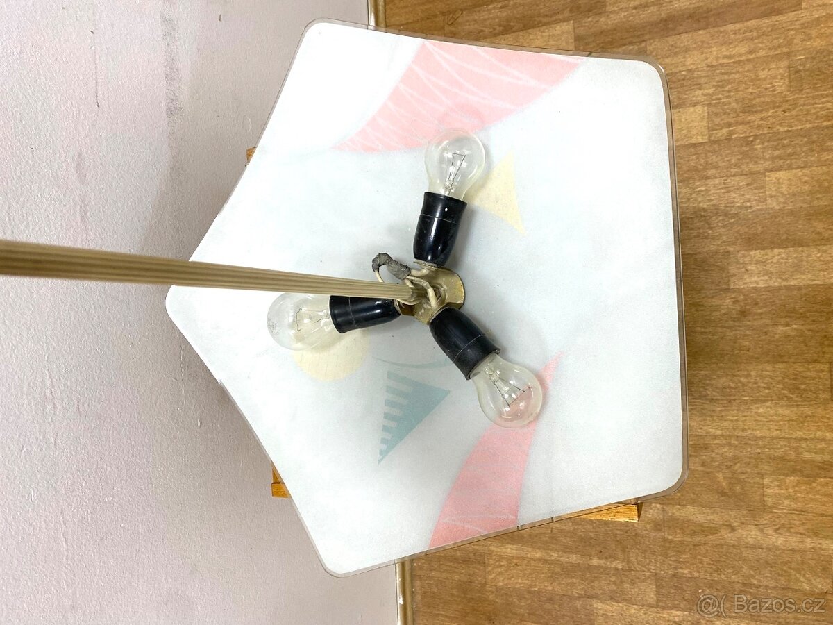 Retro lustr talíř 60. léta Brusel - 3