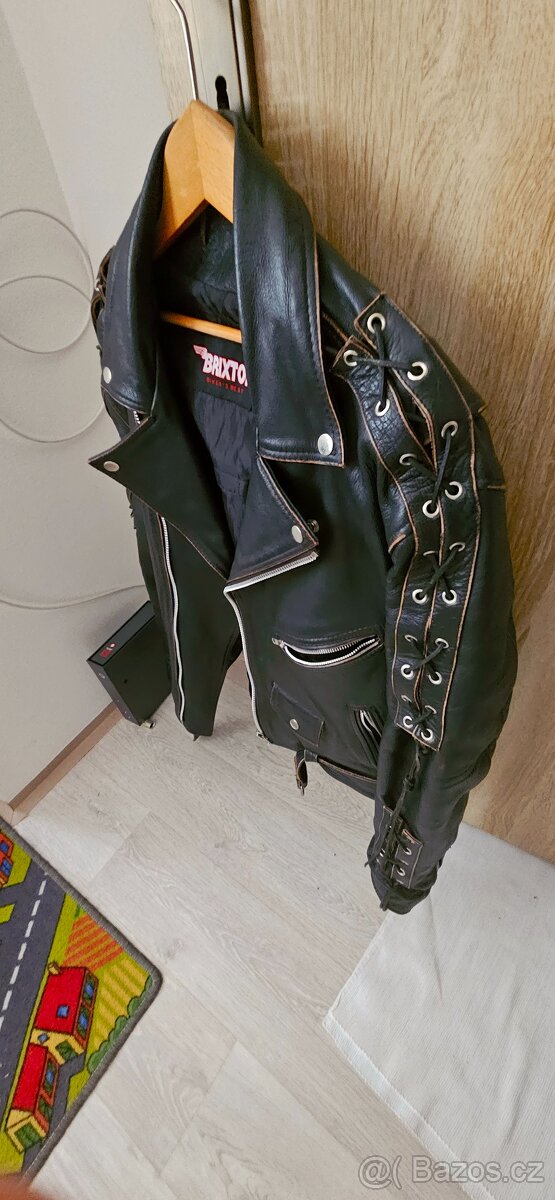 Kožená bunda - křivák Brixton - 3