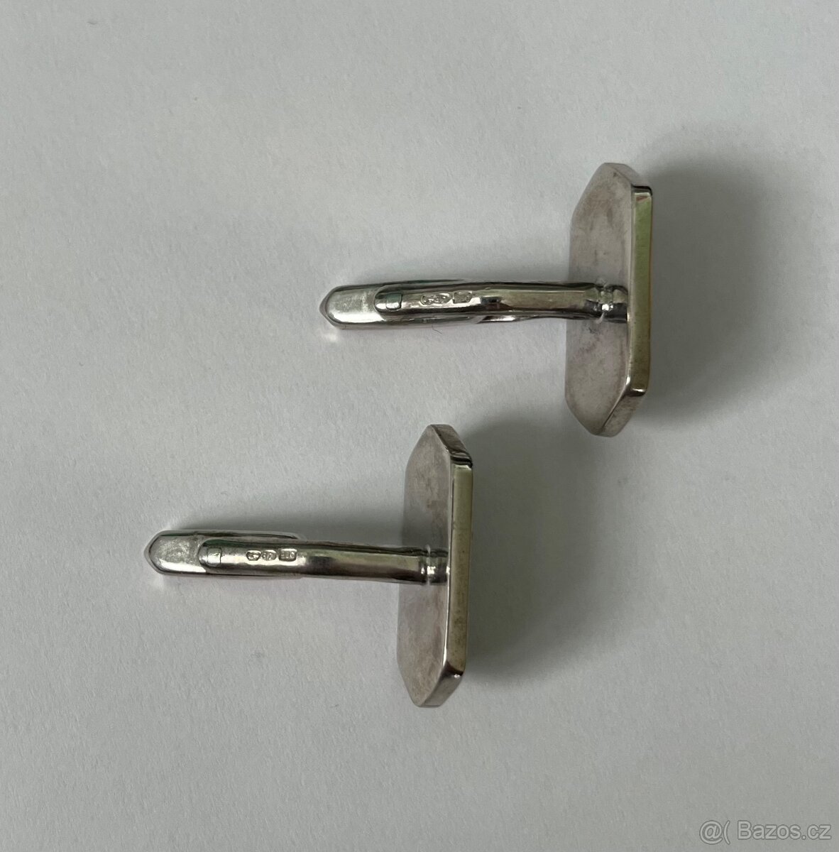 Manžetové knoflíky Ag, s českými granáty - 3