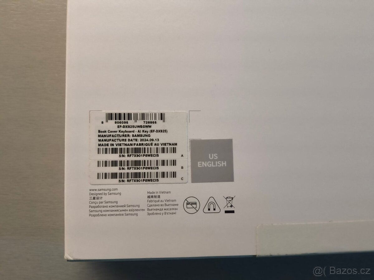 pouzdro klávesnice Samsung pro tablety S9 a S10 ultra - bílá - 3