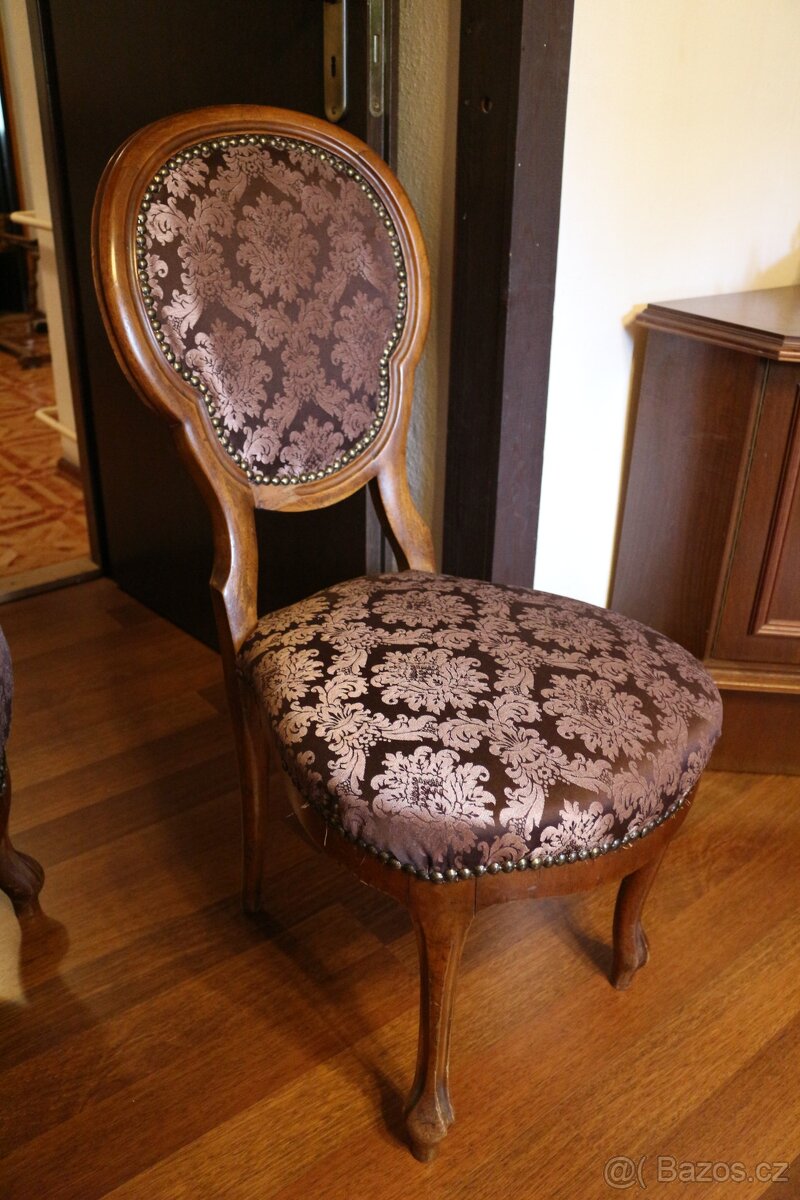 Starožitná pohovka sofa + 2 židle - 3