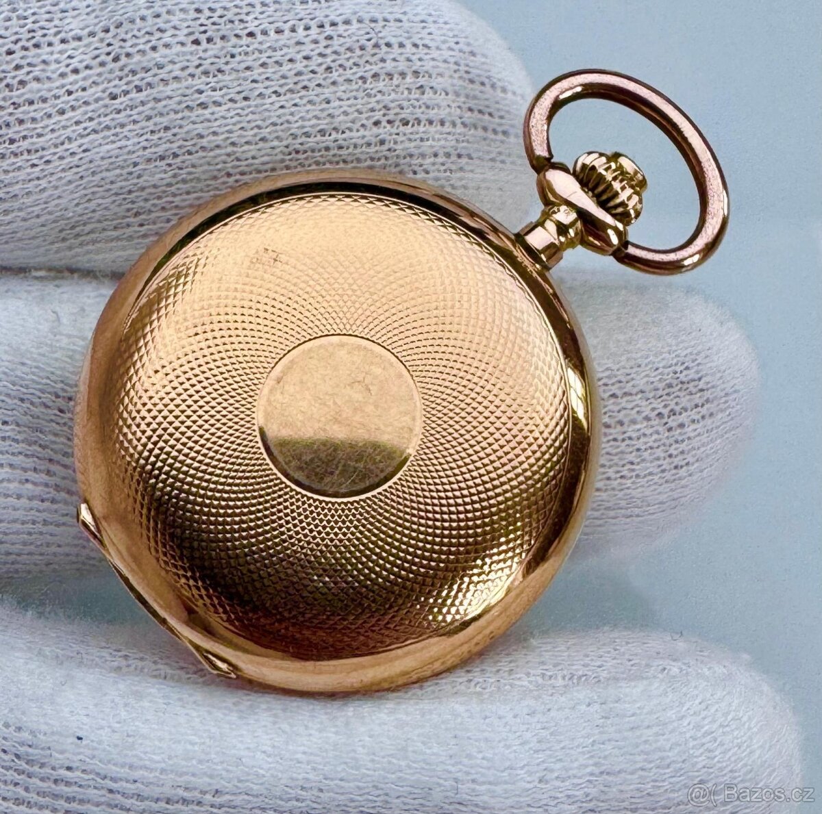 14K CELO ZLATÉ TŘÍPLÁŠŤOVÉ KAPESNÍ HODINKY GRAZIOSA - 3