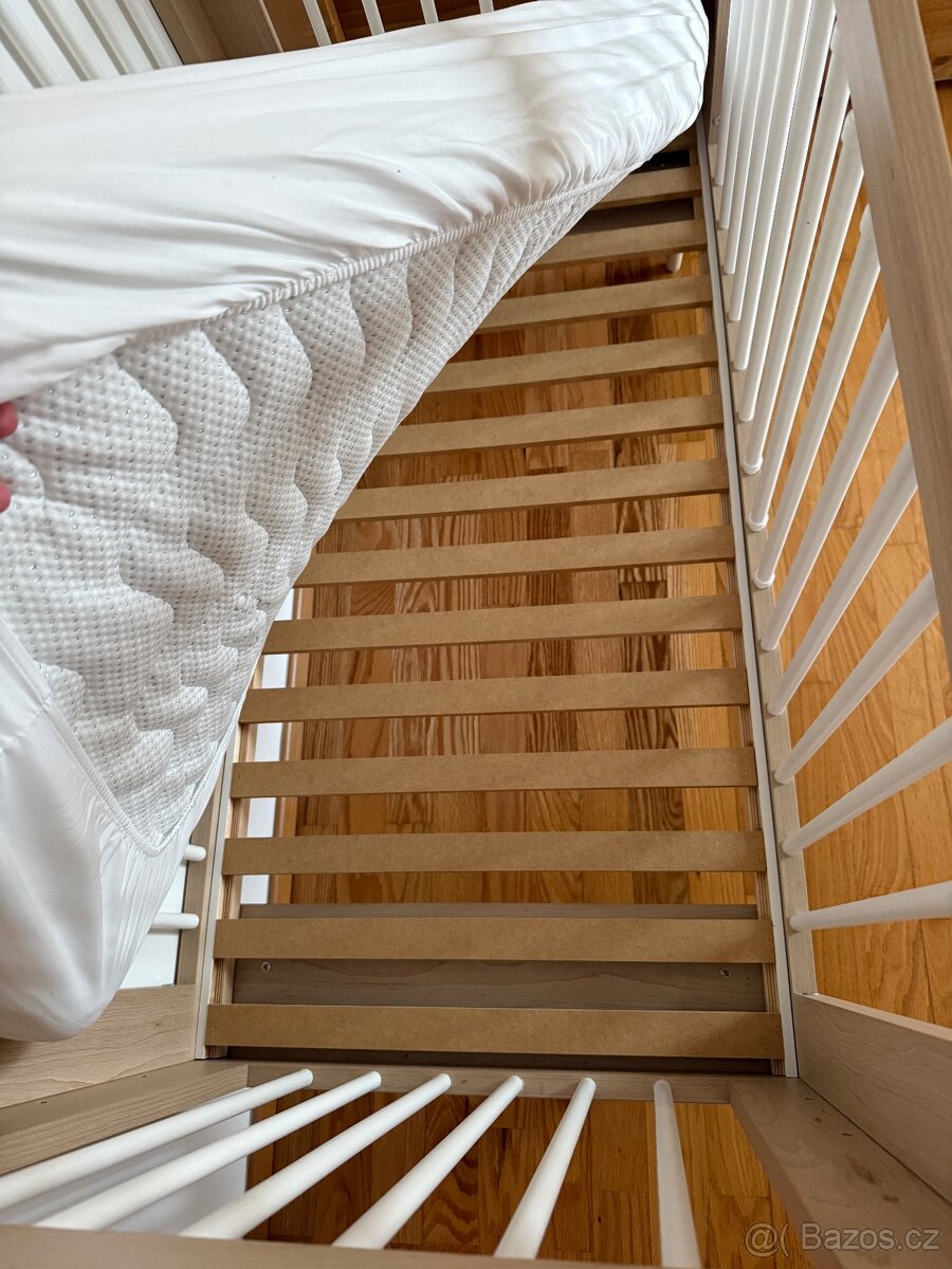 KLUPS Postýlka dětská Sofie 120x60 cm buk + matrac - 3