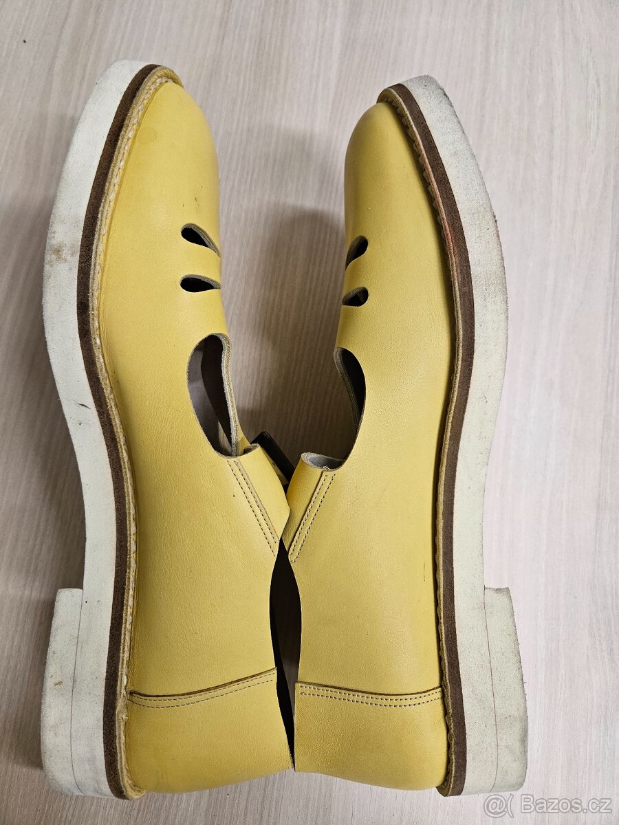 Prodám pánské žluté kožené sandály vel. 44-44 1/2 - 3