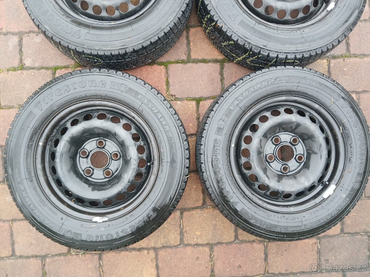 Plechová kola,sada,5x120,ET51,FIRESTONE,215/65 R16C,2x10/2x7 - 3