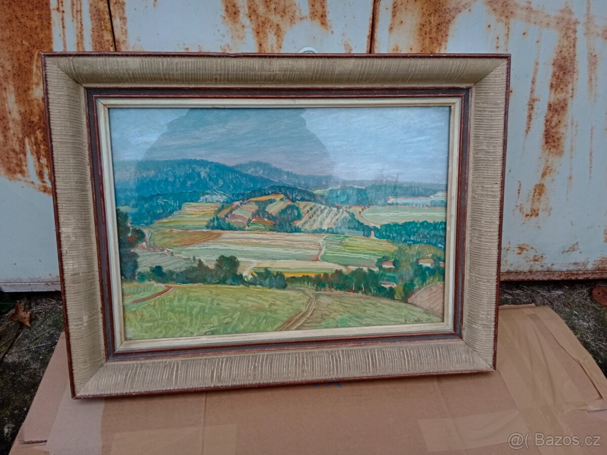 Pěkný starý obraz - akad.malíř J.F.Solan - 3