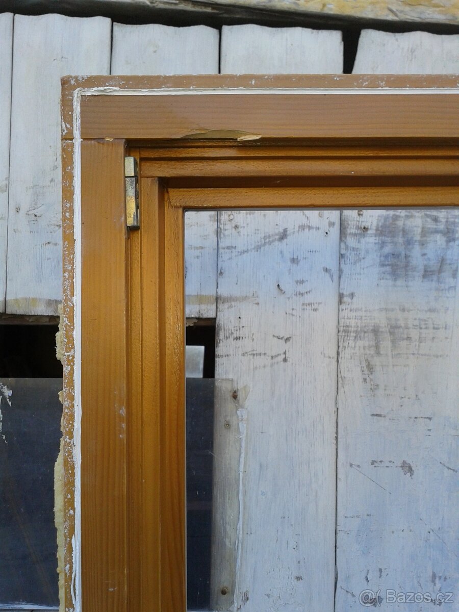 Dřevěné balkonové dveře 111 x 216 cm - 3