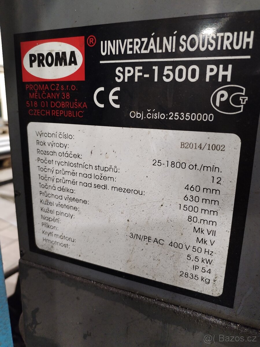 Soustruh SPH-1500PH - 3