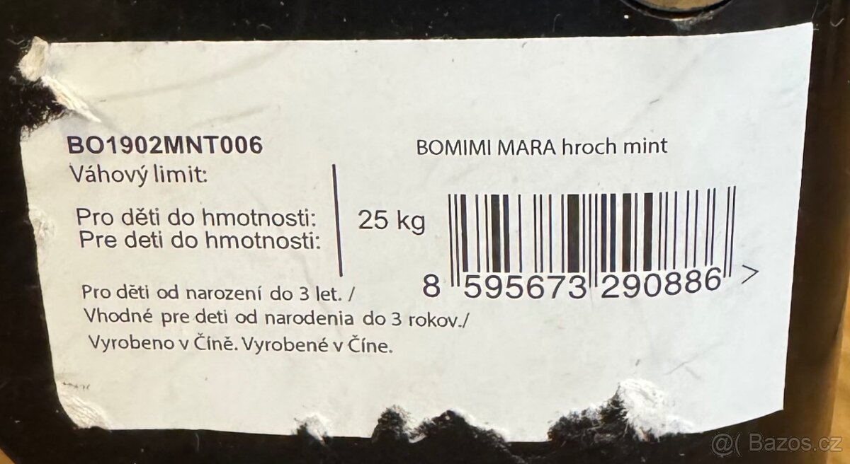 Cestování postýlka-BOMIMI MARA hroch - mint - 3
