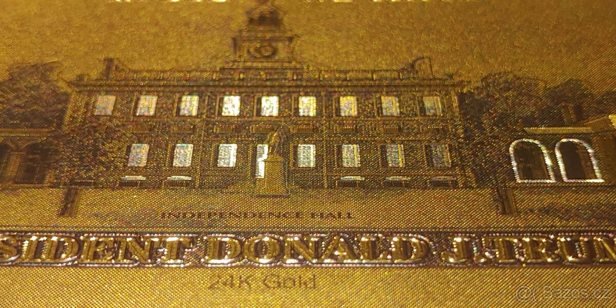 24K pozl. bankovky TRUMP 2020 - investice - 3