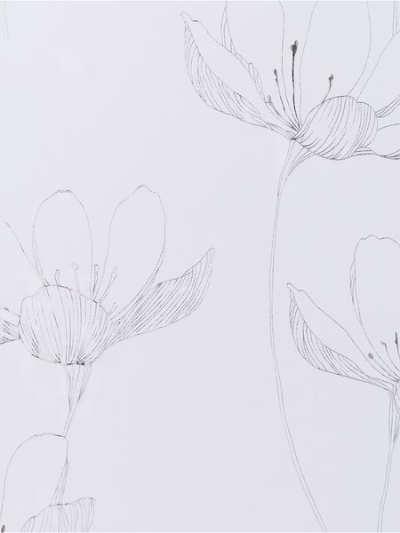 Záclona bílá se stříbrným potiskem - 3