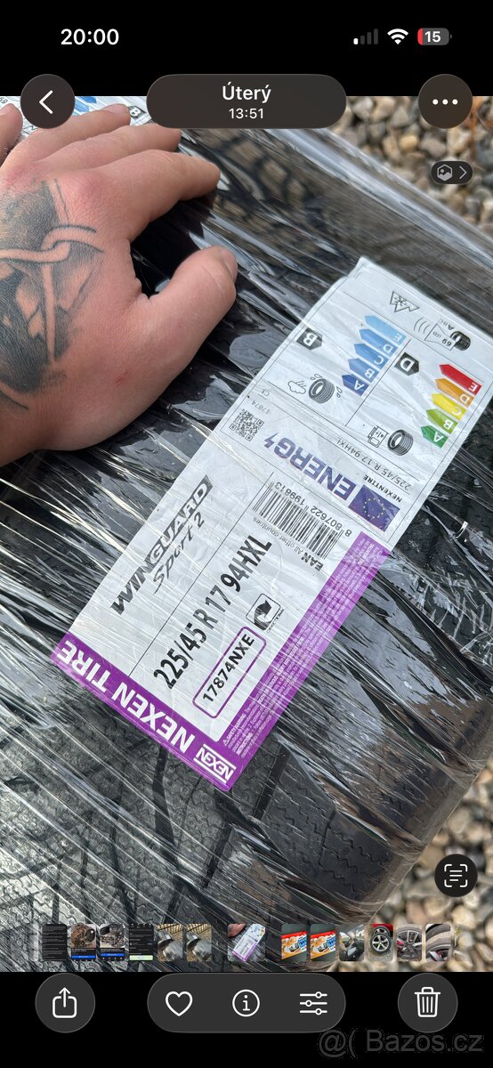 ALU nexen winguard nove pneu 2km nájezd - 3