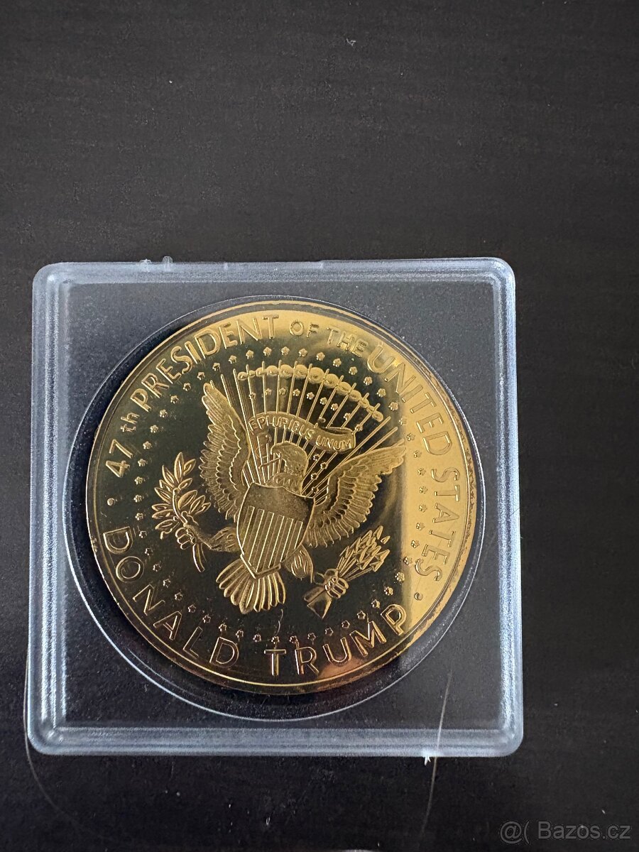 Prodám kovovou pamětní minci Donald Trump & Elon Musk - 3