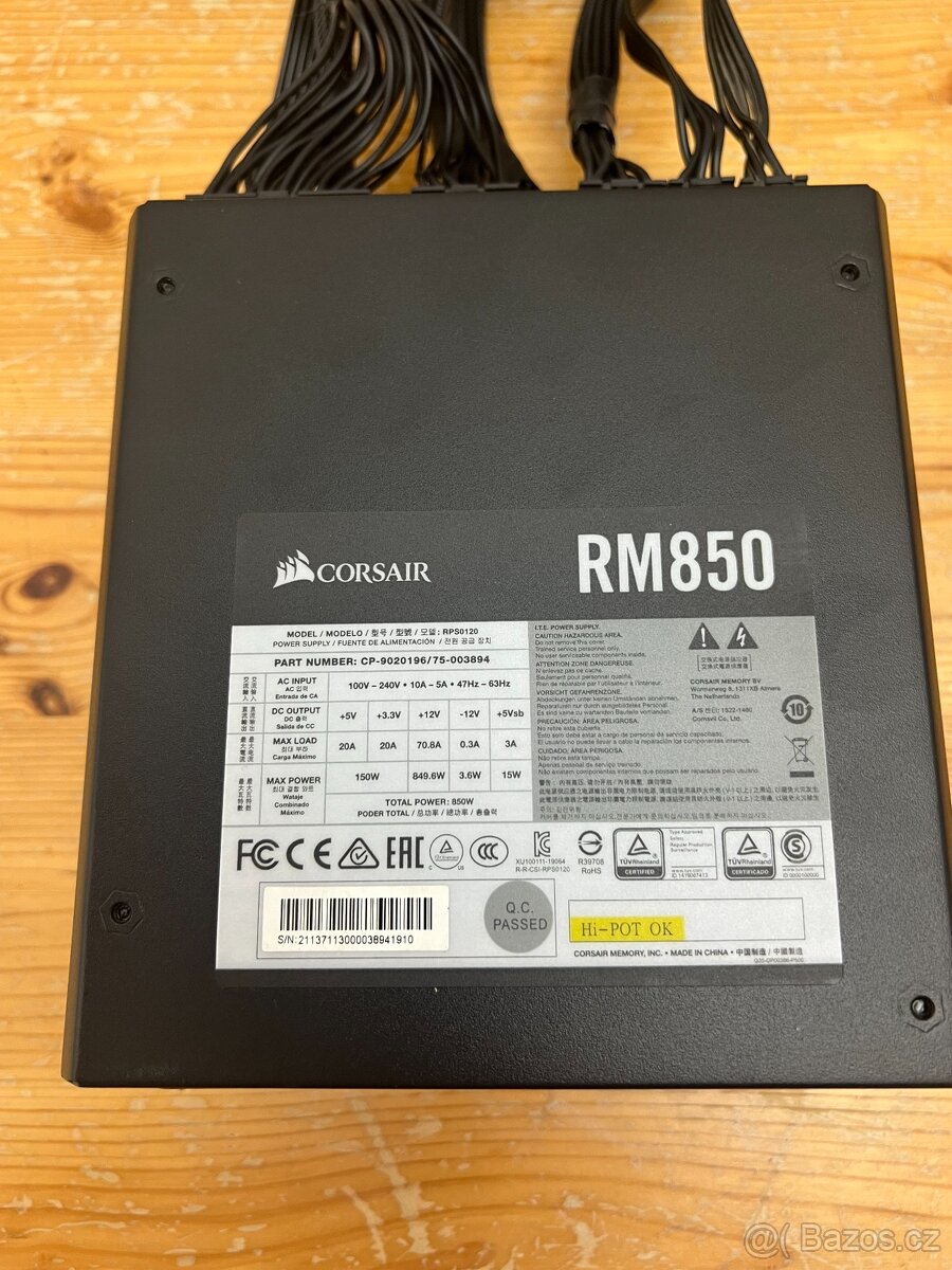 Corsair RM 850 80 Plus Gold Plně funkční,záruka - 3