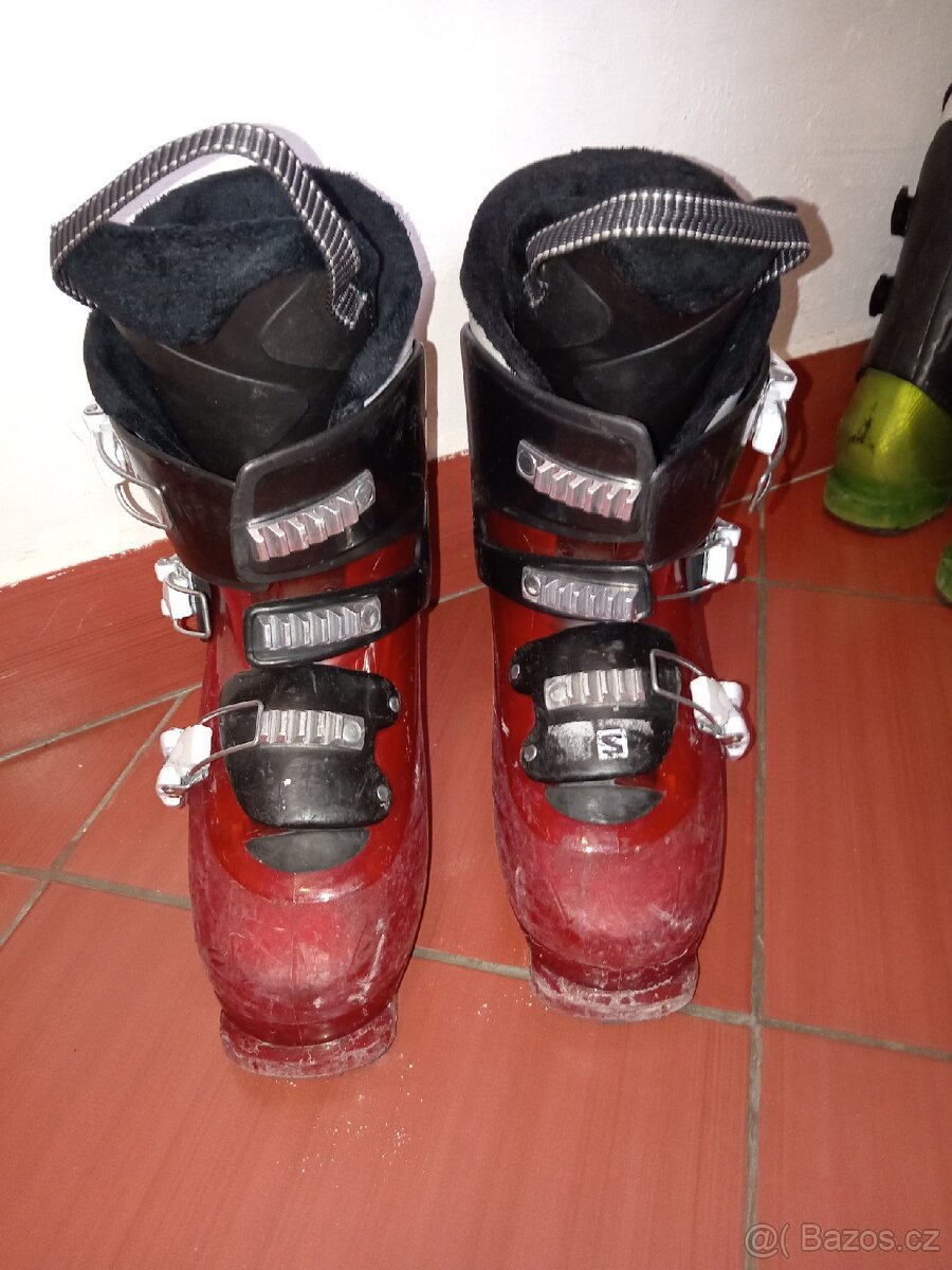 Lyže 140cm, 2x lyžáky - 3