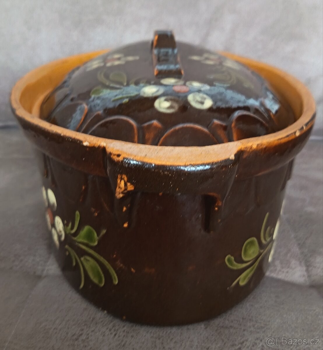 Stará hliněná zapékací mísa - 3