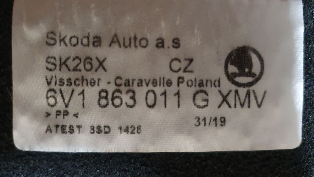 Textil. koberce - orig Škoda Fabia III - nepoužité - 3
