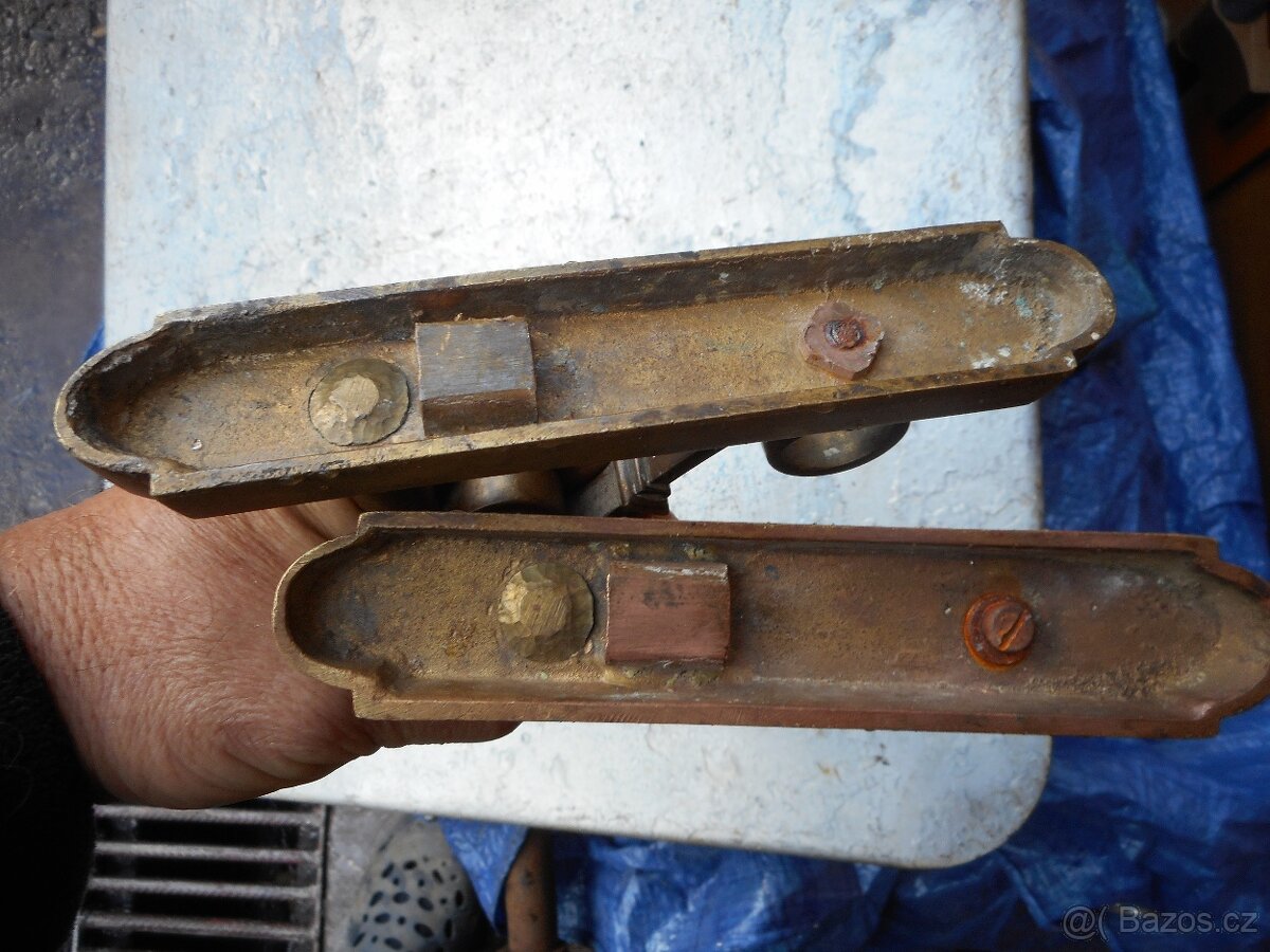 konzole na záclony historické mosazné - 3