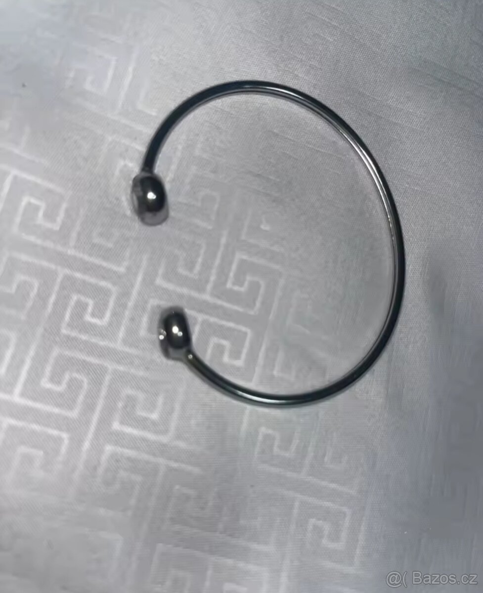 Nový dámský stříbrný náramek otevřený 925 třpytivý - 3