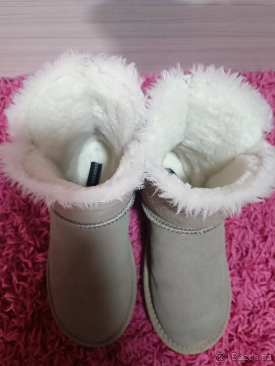 Kožené zimní boty sněhule válenky Reserved vel. 38 - 3