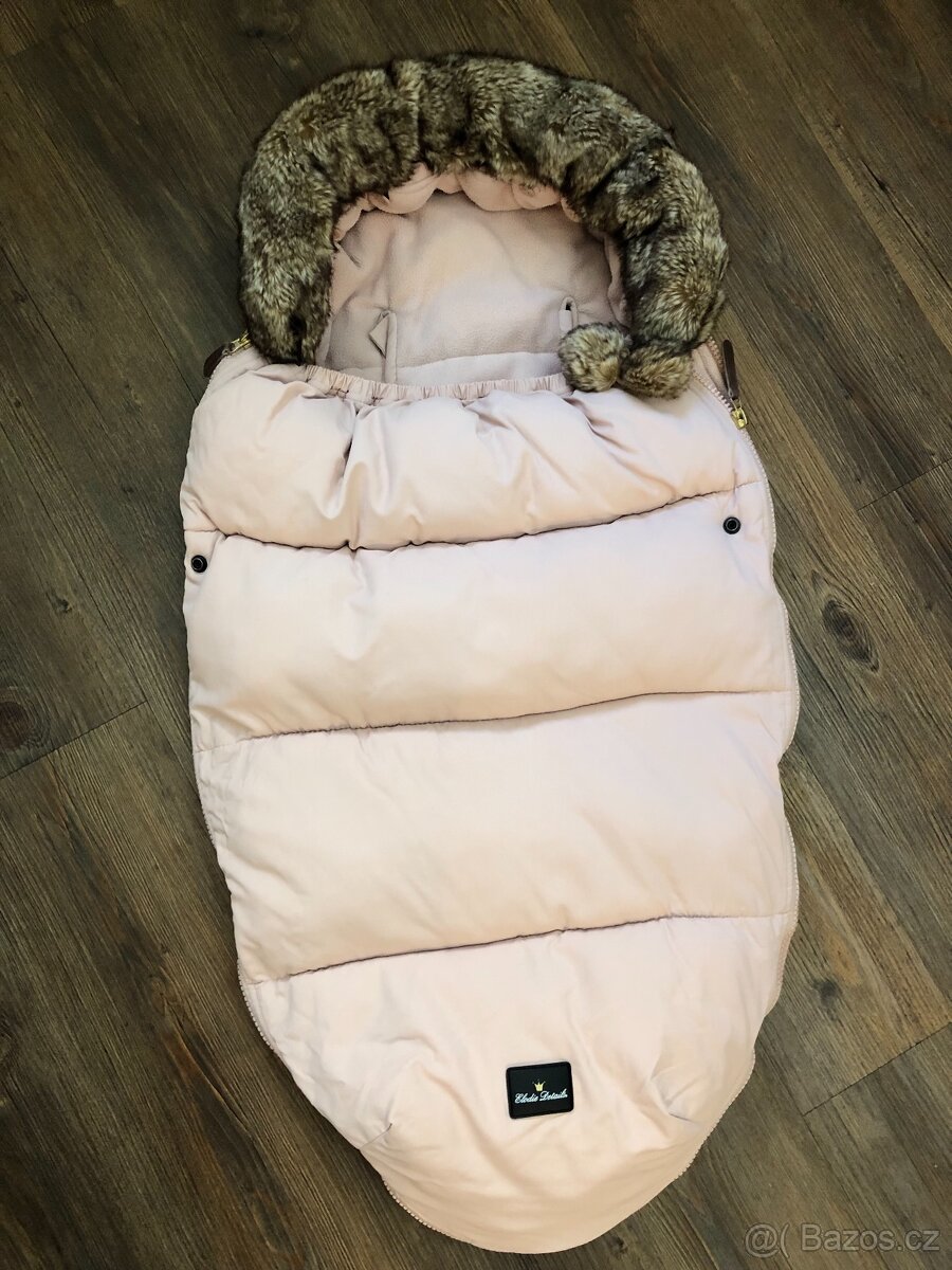 Zimní fusak Elodie details - pudrová růžová barva - 3