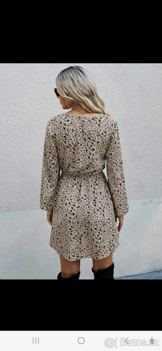 Boho květinové šaty s volánky - 3