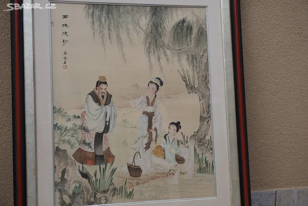 Krásný veliký starožitný malovaný obraz originál - 3