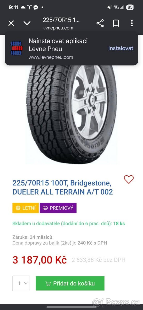 163. NOVÉ A/T pneu Bridgestone 225/70 R15 - 3