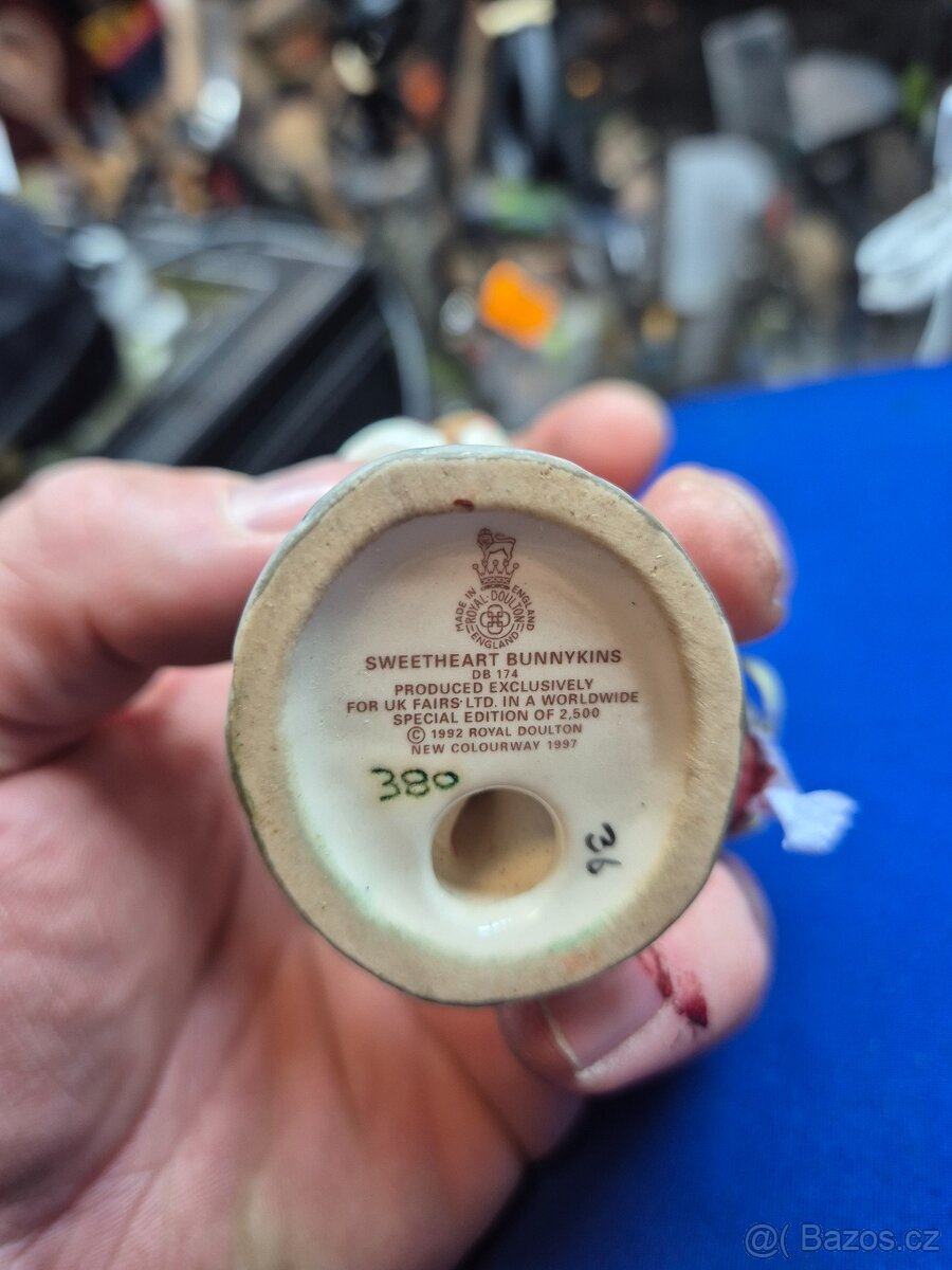 Značková soška zajíce I Love Bunnykins, Made in England - 3