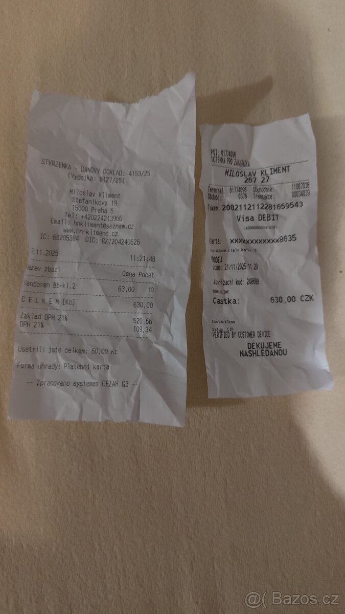 Vandoren traditional plátky 10 kusů Bb klarinet - 3