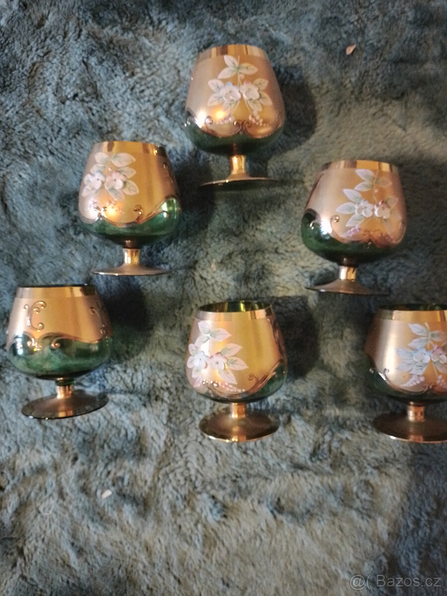 Borské sklo smaltovavé vázy,skleníčky,sady - 3