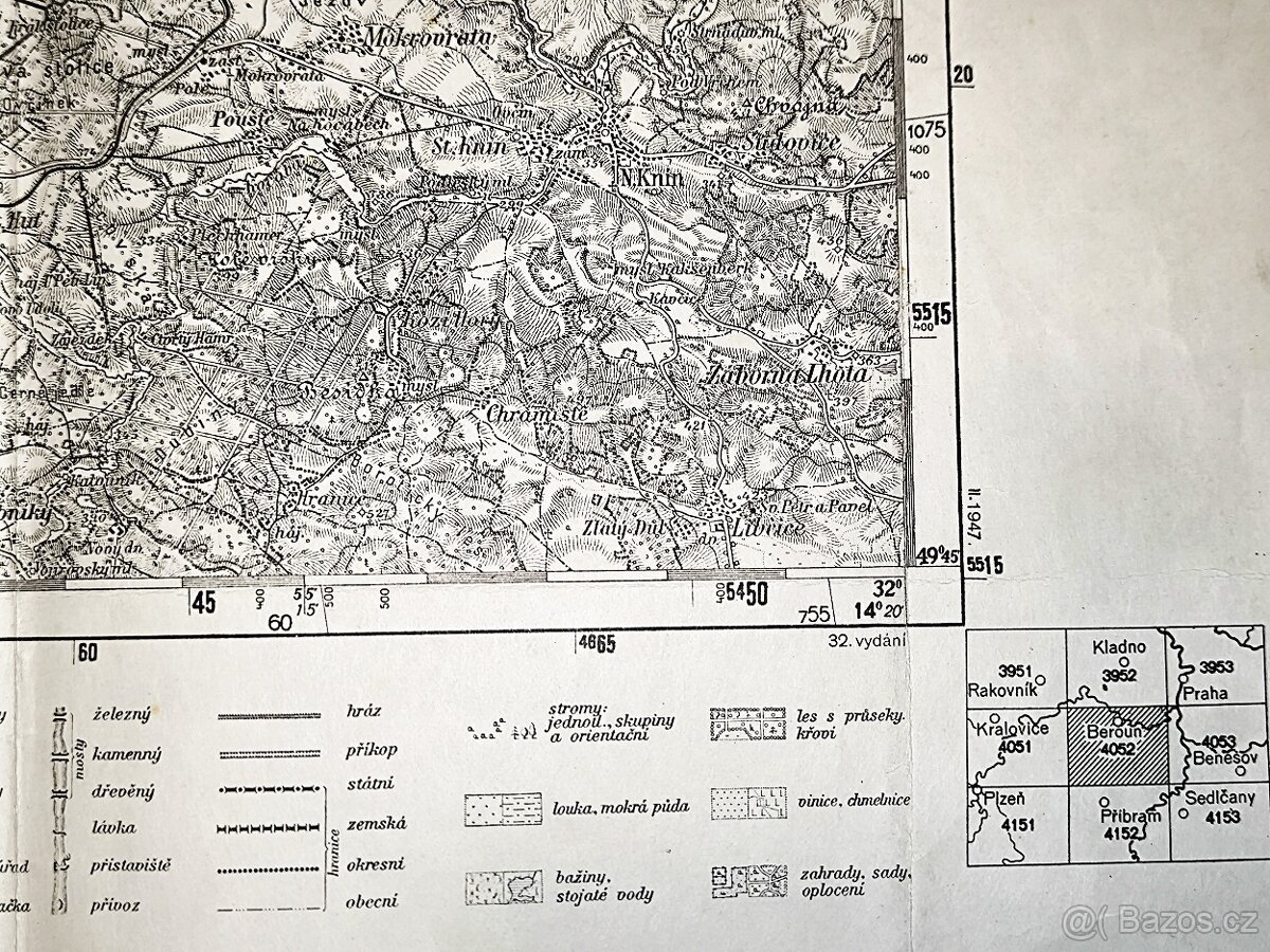 Mapa 4052 - Beroun, VZU. - 3