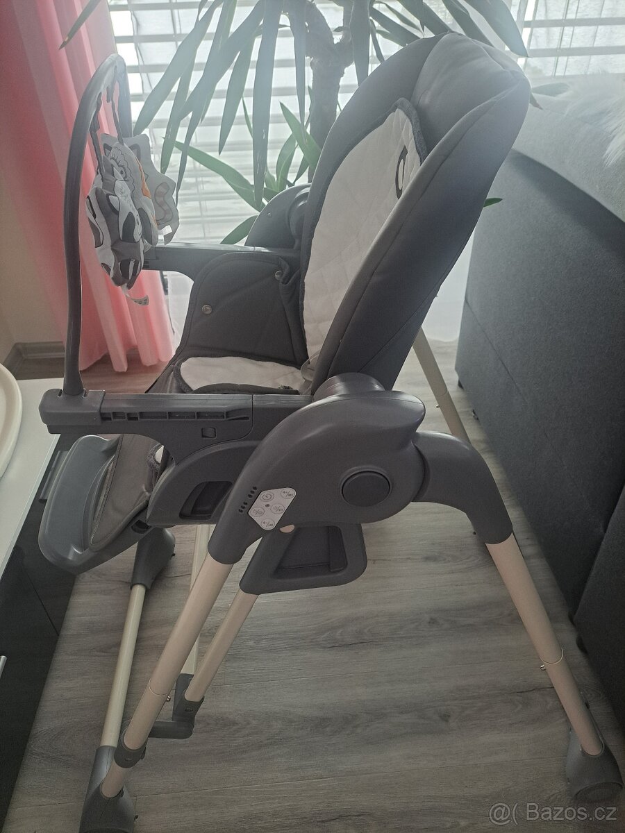 Multifunkční jídelní židle 2v1 s houpačkou - 3