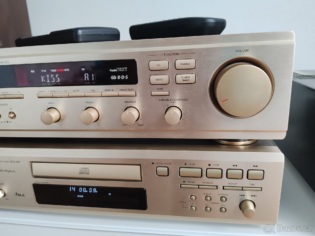 RECEIVER DENON DRA-455 + DENON DCD-685, 2x Dálka - 3
