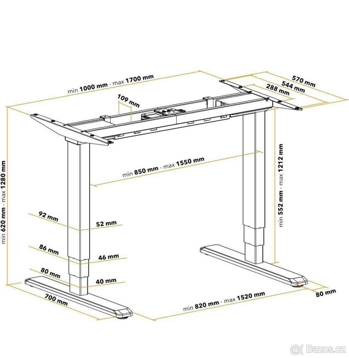 Pracovní polohovatelný stůl - 3