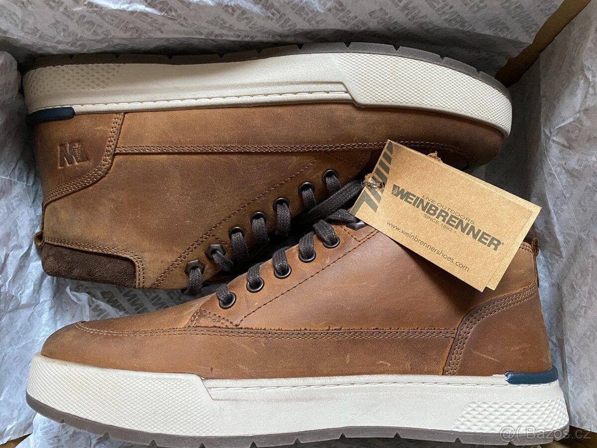 Nové pánské kožené podzimní/zimní boty Weinbrenner - č. 42 - 3