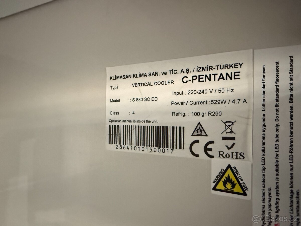 Lednice Vibocold 88x86x196cm - 3