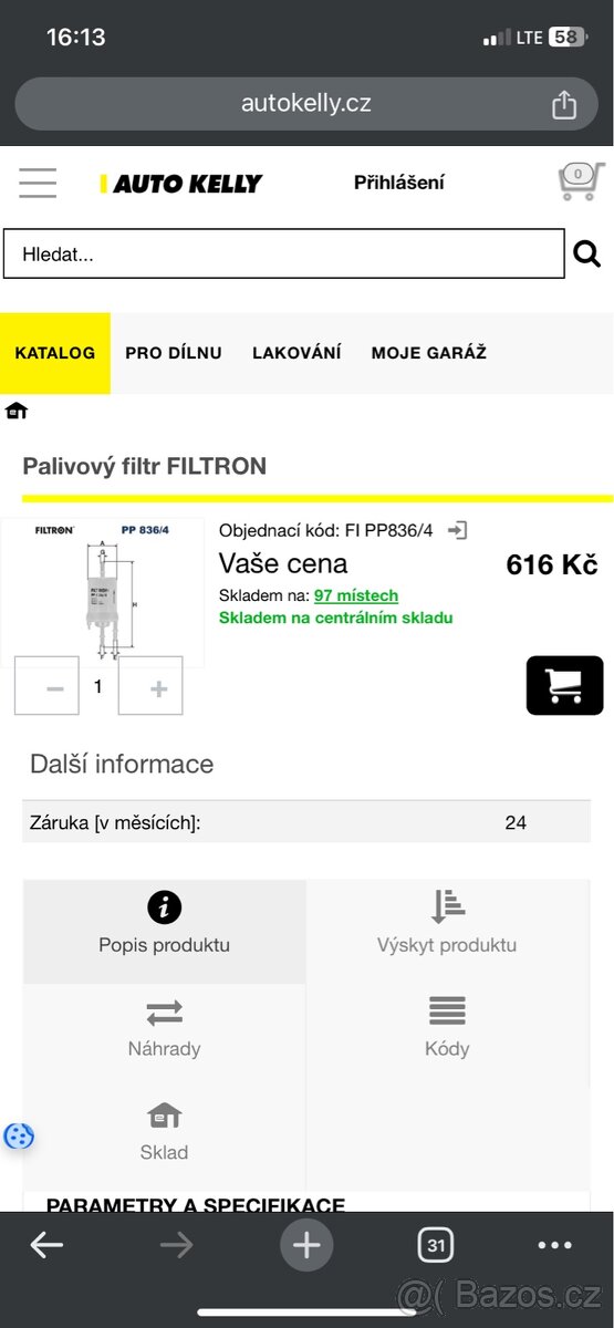 Palivovy filtr fabia 2 - 3