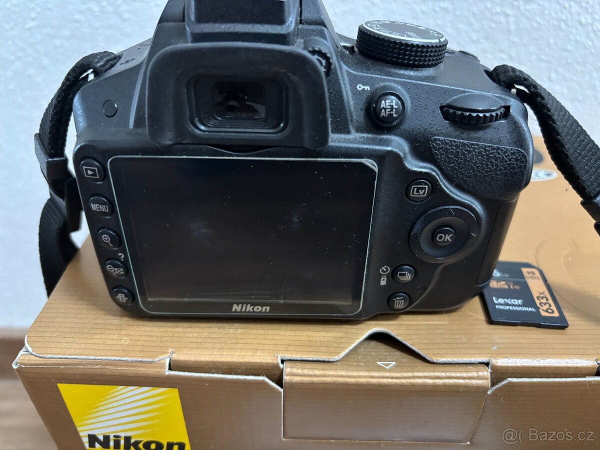 Nikon D3200, objektiv 18-55, SD karta - 3