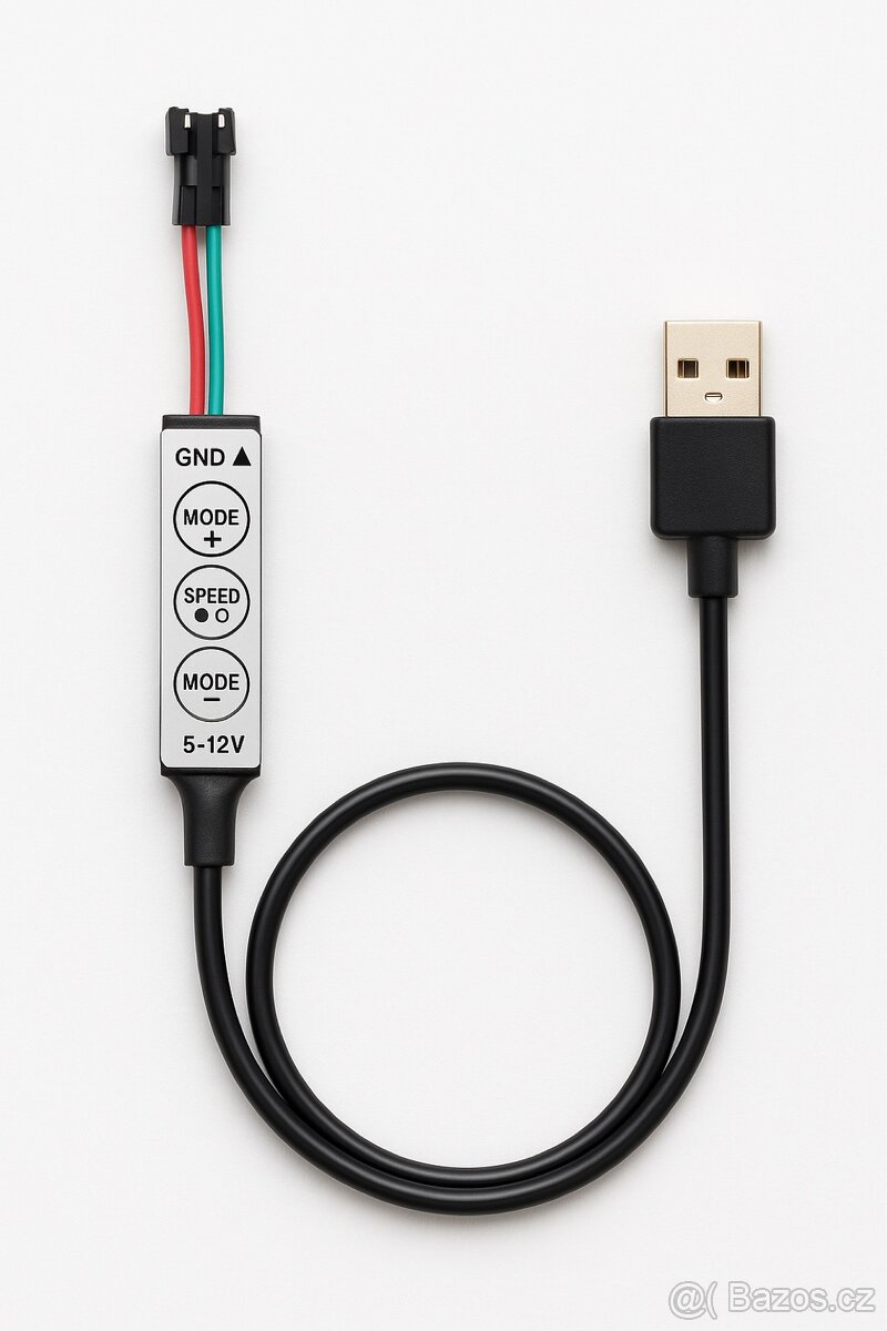 LED pásek 5m WS2812B RGB + IC – USB, adresovatelný - 3