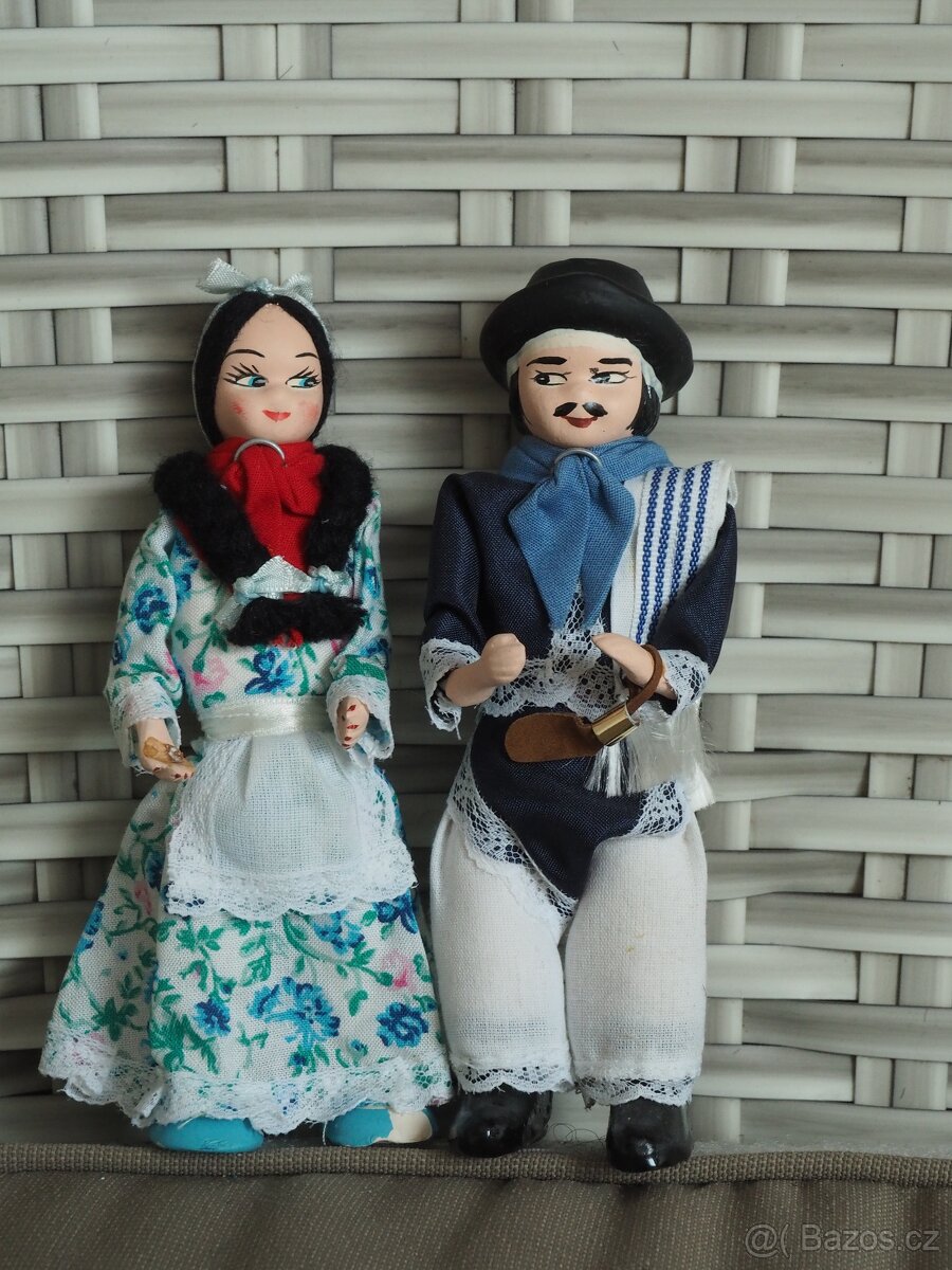 Porcelánová panenka - folklórní "cikánská" dvojice - 3