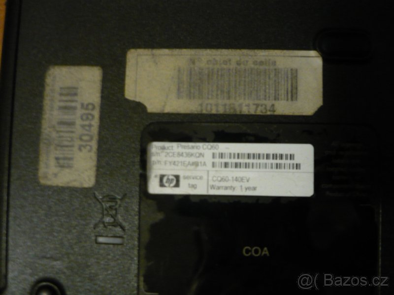 HP Compaq Presario CQ60 - nahradni dily - 3