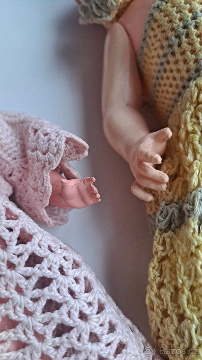 2x panenka celuloid starožitná, Technoplast - 3