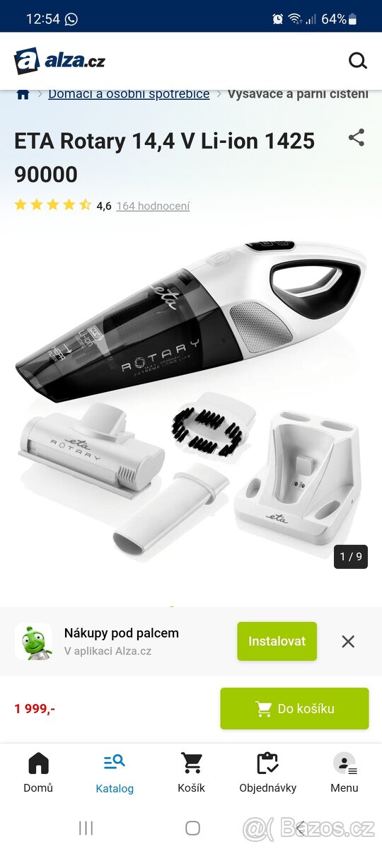 Prodám málo používaný vysavač aku Eta rotary - 3