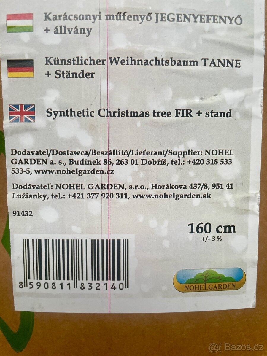 Nový nepoužitý vánoční stromek jedle + stojan - 3