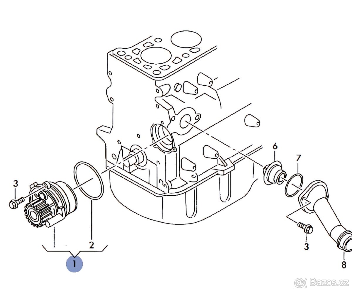 ORIGINÁL 1.2/1.4/1.9 TDI PD/SDI vodní pumpa/čerpa 045121011H - 3