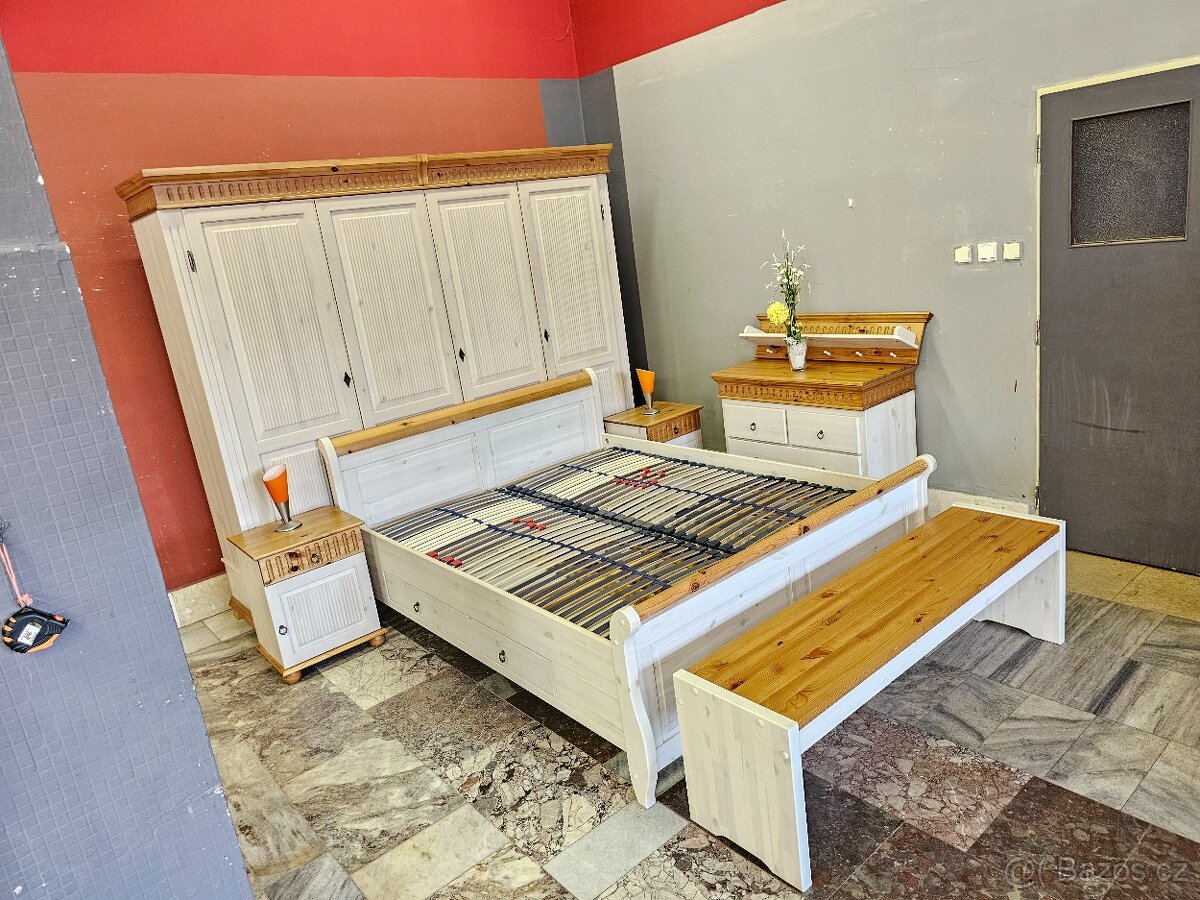 Ložnice postel s úložným prostorem Celodřevená - 3